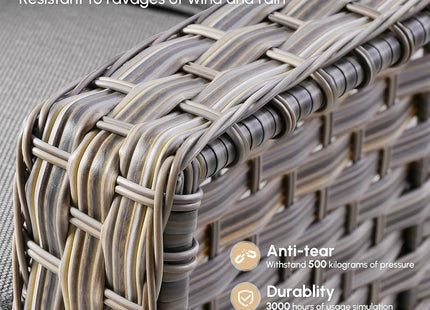 10 Piece Outdoor Patio Furniture Set with Fire Pit