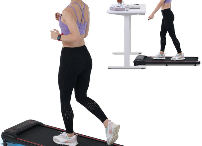 NEW Walking Pad Under Desk Treadmill for Home Office -2.5HP Walking Treadmill With Incline 0.5-4MPH 265LBS Capacity Treadmill for Walking Running - Wristband Remote