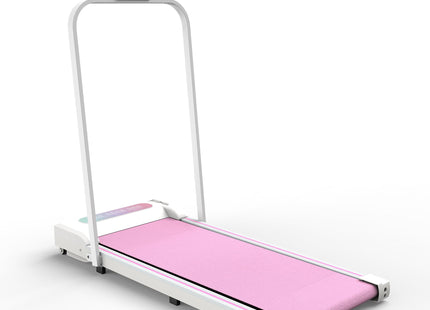 Under Desk Treadmill, Walking Pad, 2 in 1 Portable Treadmill with Handle Remote Control LED Display, Walking Jogging Machine for Home Office Use Pink
