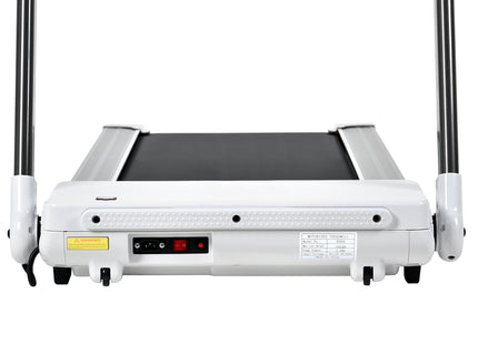 FITIME Portable Compact Treadmill with Electric Motorized 3.5HP, Bluetooth Speaker, White Metal, Medium Size