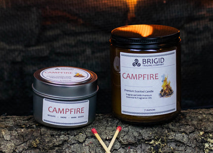 Campfire Soy Wax Candle - Mesquite, Cedarwood, and Campfire Smoke