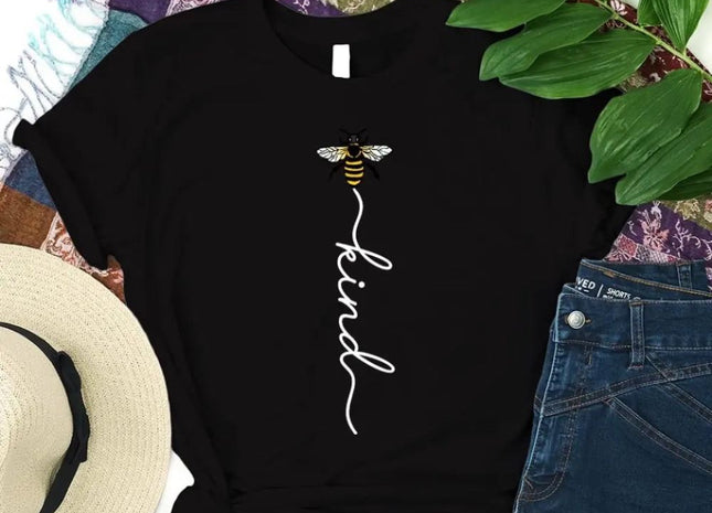 Inspirational Shirt – Bee Kind Script Tee