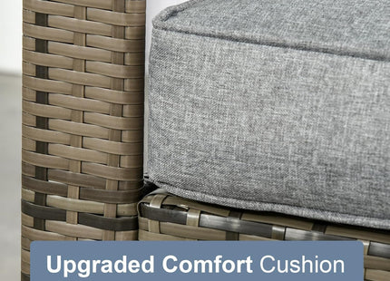 Three Piece Patio Furniture Set with Cushions and Table