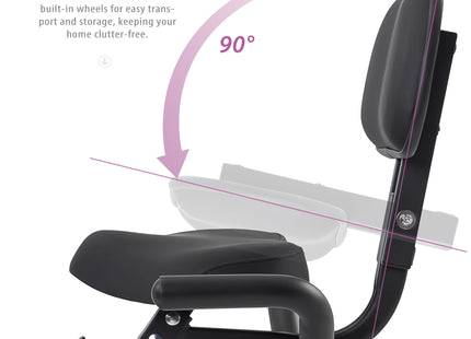 Exercise Bike,Workout Bikes for Home,Folding Stationary Bikes for Home with 16-Level Magnetic Resistance, 300LBS Capacity X-Bike Indoor Exercise Equipment with Heart Rate Sensor & LCD Monitor