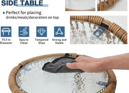 L Shaped Patio Furniture Set with Thick Cushions