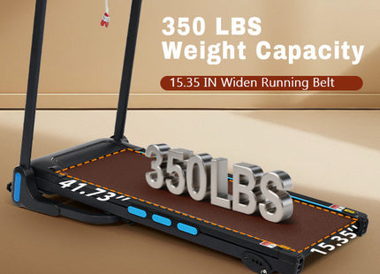 New Treadmills for Home, 3.5HP Hydraulic System Auto Foldable Treadmill with Incline,10MPH 350Lbs Weight Capacity Electric Treadmills with Heart Rate Sensors,Type C & USB Charge ,Bluetooth Speaker