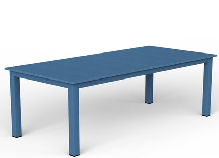 A single outdoor dining table that can be used in multiple scenarios
