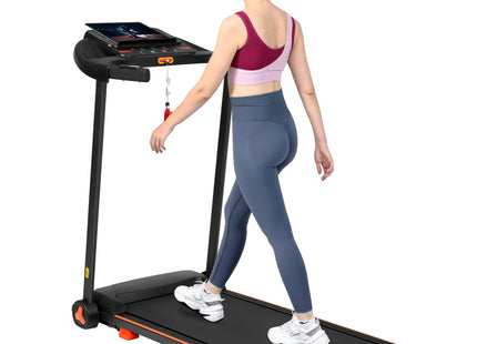 Treadmills for Home, 2.5HP Quiet Folding Treadmill with Heart Rate Sensor, 300lbs Weight Capacity, 7.5MPH, Incline Treadmill With USB Charge Station For Android & Bluetooth Speaker, 6 Shock-Absorbing