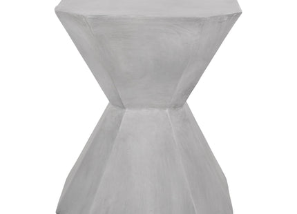 Modern Outdoor Lightweight Concrete Side Table in Natural Color