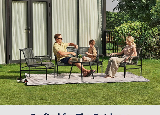 Stylish Four Piece Patio Furniture Set for Outdoor Comfort