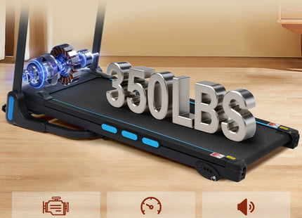 New Treadmills for Home, 3.5HP Hydraulic System Auto Foldable Treadmill with Incline,10MPH 350Lbs Weight Capacity Electric Treadmills with Heart Rate Sensors,Type C & USB Charge ,Bluetooth Speaker