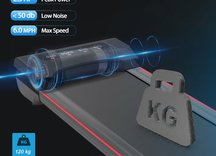 Under Desk Treadmill Machine 300 LB Capacity Walking Pad  for Home Office