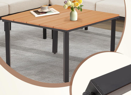 L Shape Metal Patio Furniture Set with Cushions