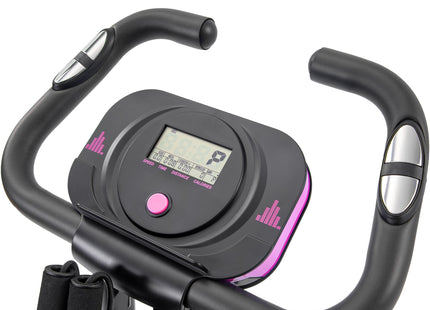 Exercise Bike,Workout Bikes for Home,Folding Stationary Bikes for Home with 16-Level Magnetic Resistance, 300LBS Capacity X-Bike Indoor Exercise Equipment with Heart Rate Sensor & LCD Monitor