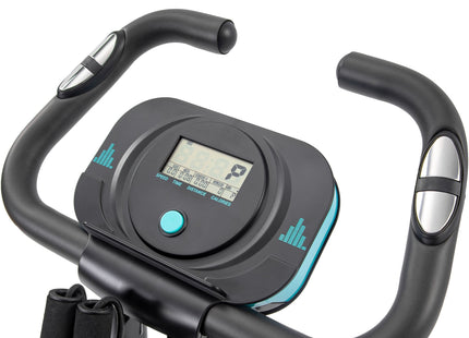 Exercise Bike,Workout Bikes for Home,Folding Stationary Bikes for Home with 16-Level Magnetic Resistance, 300LBS Capacity X-Bike Indoor Exercise Equipment with Heart Rate Sensor & LCD Monitor