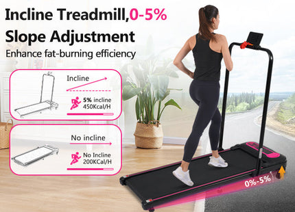 NEW Folding Walking Pad Under Desk Treadmill for Home Office -2.5HP Walking Treadmill With Incline 0.5-7.5MPH 300LBS Capacity Treadmill for Walking Running - Two Ways to Adjust Speed