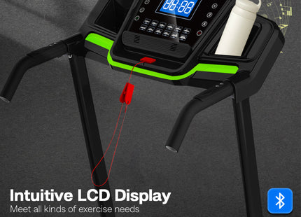 Foldable Treadmill with Incline, Folding Treadmill for Home Electric Treadmill Workout Running Machine, Handrail Controls Speed, Pulse Monitor,APP