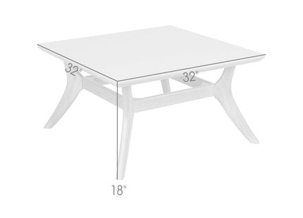 Beckham Outdoor Coffee Table in Dark Eucalyptus Wood and Super Stone