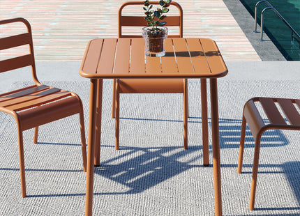 Sera square table outdoor (red)courtyard table villa open air dining table waterproof table retro American modern simple balcony table coffee table