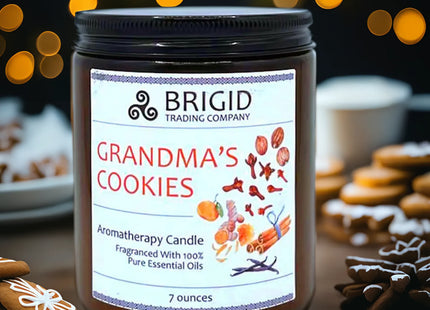 Grandma's Cookies Soy Wax Candle - Cinnamon, Clove, Nutmeg, Ginger, Vanilla, and Citrus