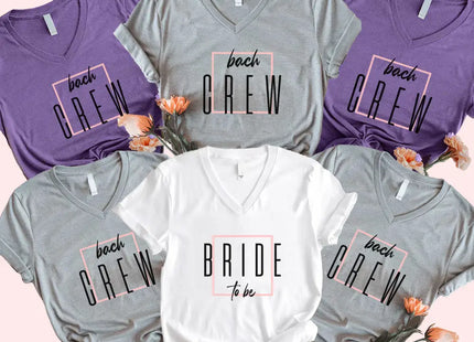 Bach Crew Bride To be Party Bachelorette V-Neck T-shirt
