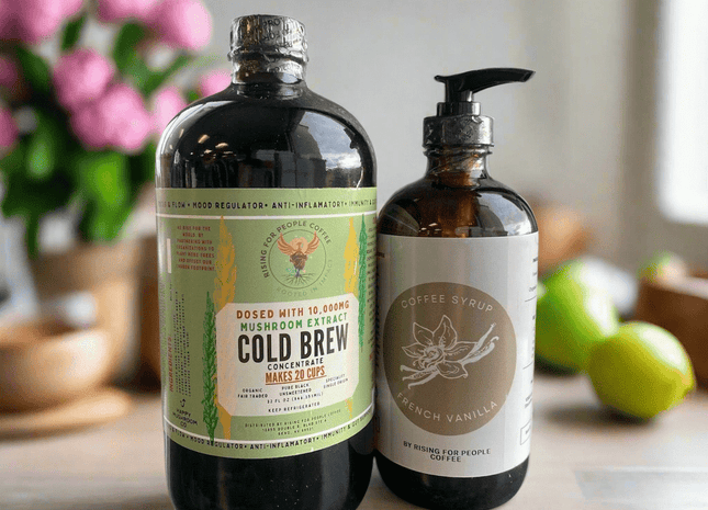 Happy mushroom Cold Brew & French Vanilla Coffee Syrup