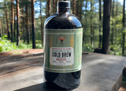 Happy Mushroom concentrated Cold Brew coffee