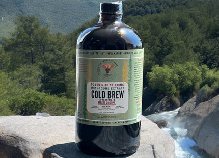Happy Mushroom concentrated Cold Brew coffee