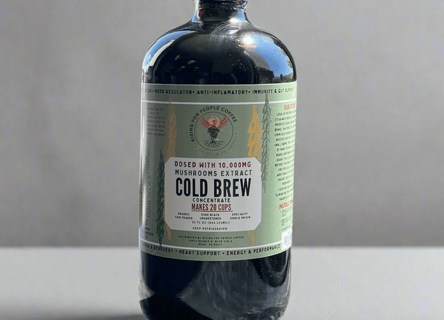 Happy Mushroom concentrated Cold Brew coffee
