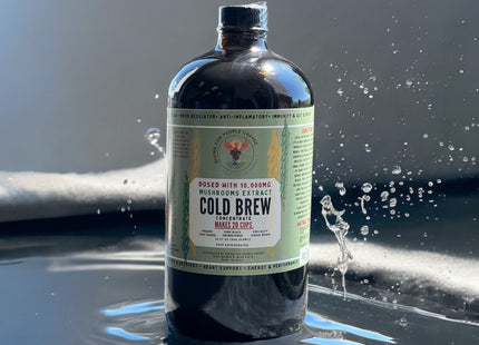 Happy Mushroom concentrated Cold Brew coffee