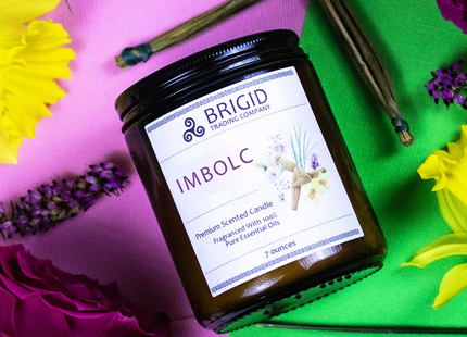 Imbolc Soy Wax Candle - Heather, Rose, Narcissus & Vetiver