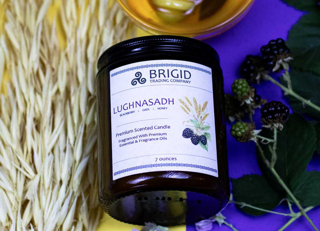 Lughnasadh Soy Wax Candle - Blackberries, Oats, and Honey
