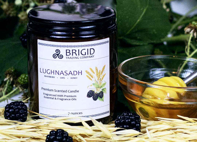 Lughnasadh Soy Wax Candle - Blackberries, Oats, and Honey