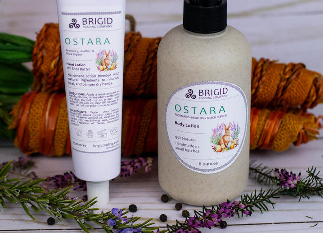 Ostara Natural Hand Lotion - Heather, Rosemary, and Black Pepper