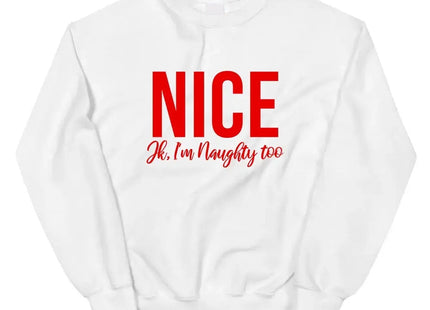 Christmas Naughty & Nice Couples Sweatshirt