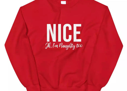 Christmas Naughty & Nice Couples Sweatshirt