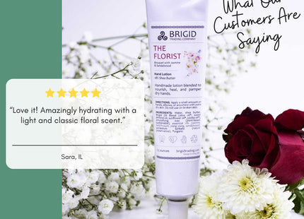 The Florist Natural Hand Lotion - Jasmine, Ylang Ylang, Helichrysum, and Sandalwood